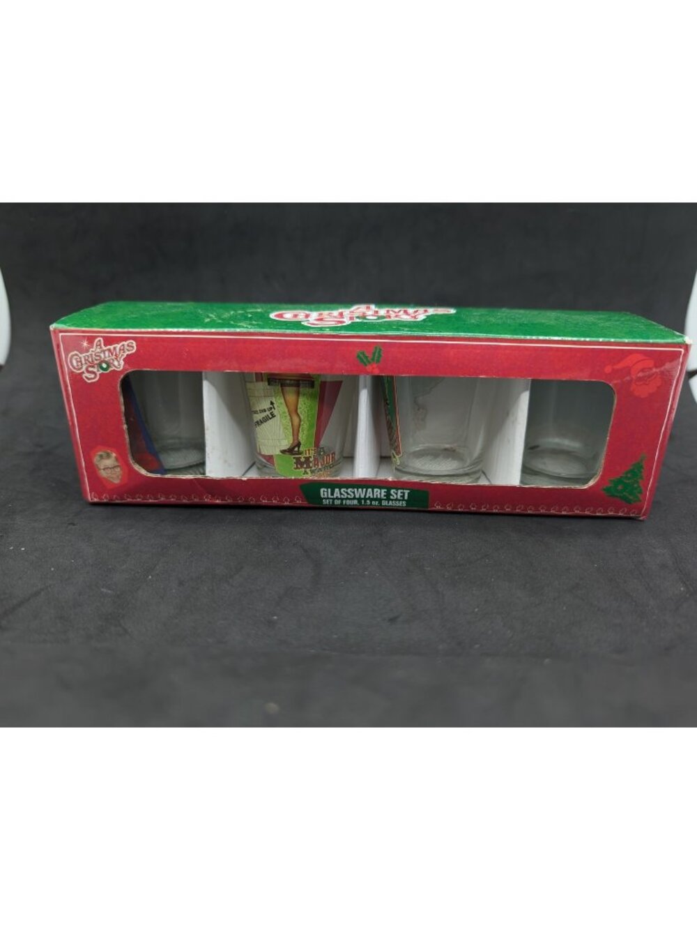 A Christmas Story Glassware Set 4  Shot Glasses with box